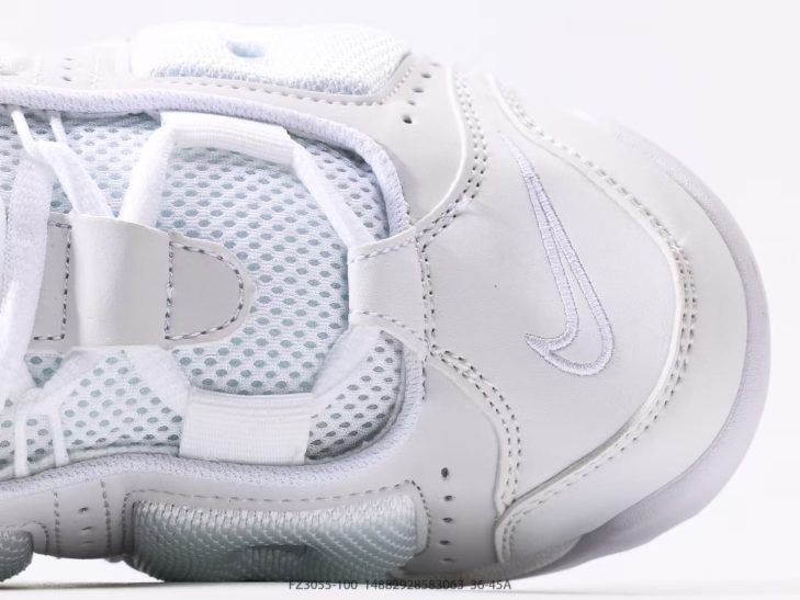 About Us - Nike WMNS Air More Uptempo Air More Uptempo Barely Green A bold ’90s basketball icon with oversized “AIR” graffiti-style lettering, elastic straps for easy wear, and visible Air cushioning in heel, forefoot, and midfoot.