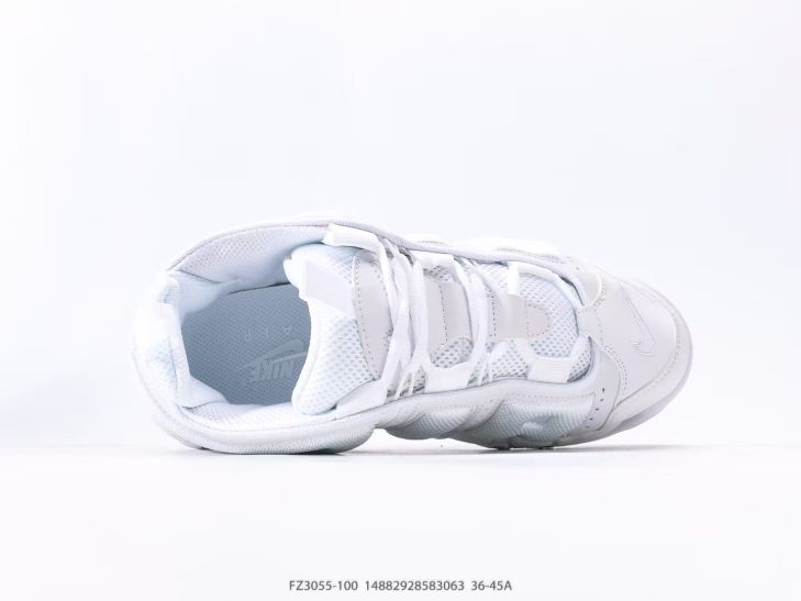 About Us - Nike WMNS Air More Uptempo Air More Uptempo Barely Green A bold ’90s basketball icon with oversized “AIR” graffiti-style lettering, elastic straps for easy wear, and visible Air cushioning in heel, forefoot, and midfoot.