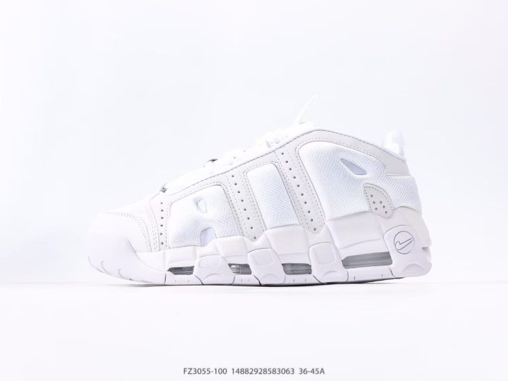 About Us - Nike WMNS Air More Uptempo Air More Uptempo Barely Green A bold ’90s basketball icon with oversized “AIR” graffiti-style lettering, elastic straps for easy wear, and visible Air cushioning in heel, forefoot, and midfoot.