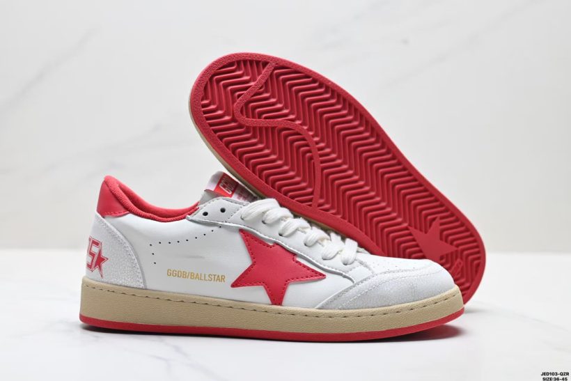 About Us - Golden Goose Ball Star Golden Goose Ball Star Golden Goose Ball Star Leather Star Low-Top Sneakers | Distressed Finish + Terry Lining | JED103-QZR