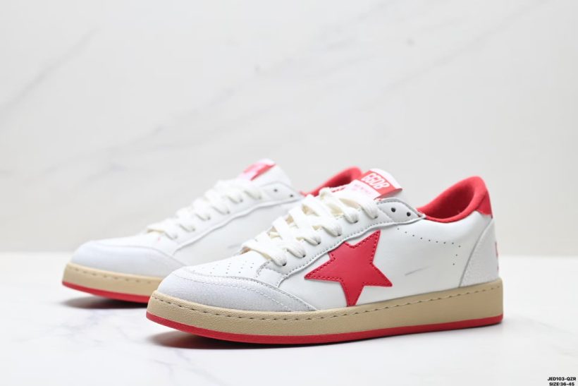 About Us - Golden Goose Ball Star Golden Goose Ball Star Golden Goose Ball Star Leather Star Low-Top Sneakers | Distressed Finish + Terry Lining | JED103-QZR