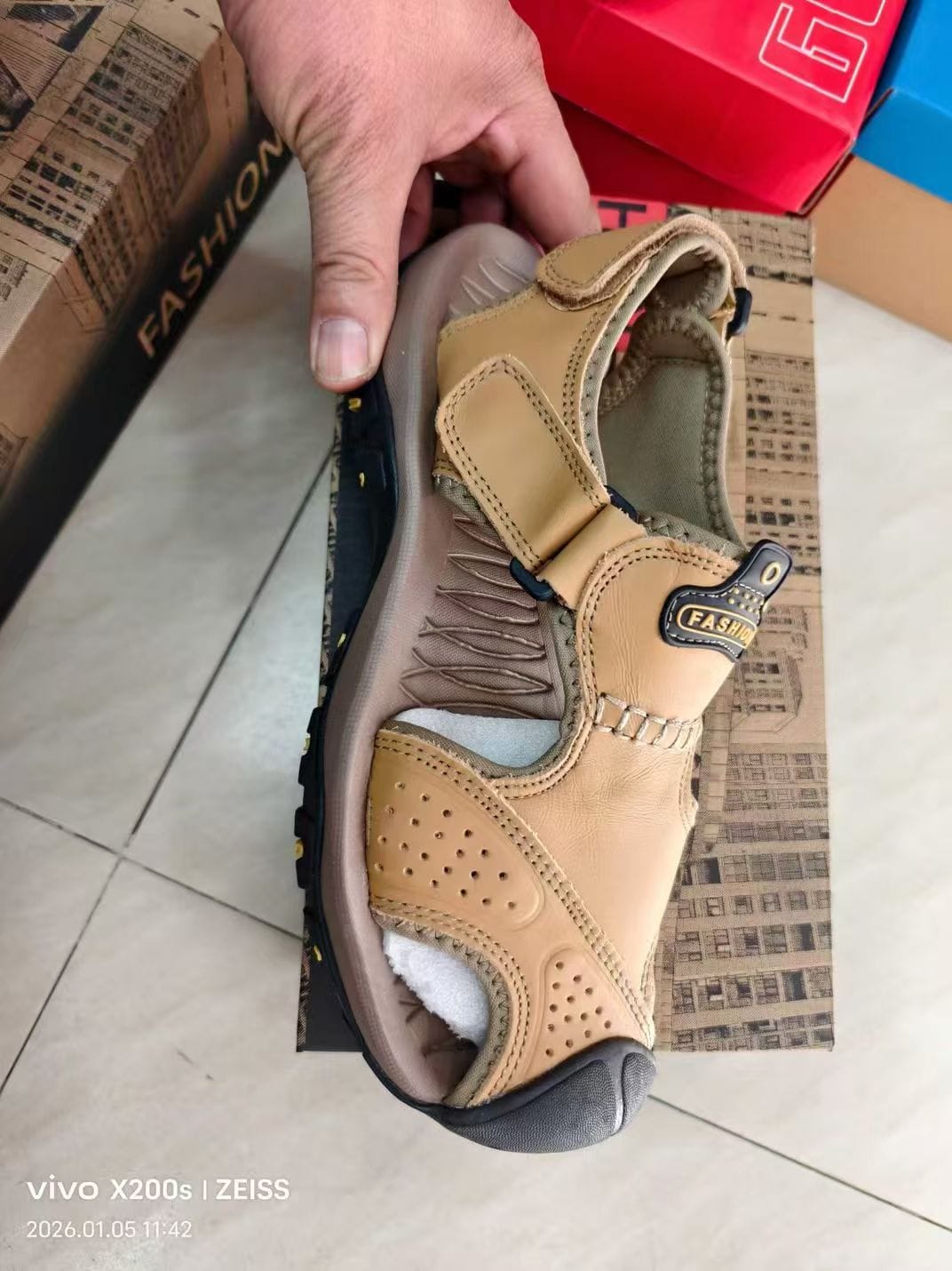 Men’s Breathable Leather Beach Sandals 7 Men’s Breathable Leather Beach Sandals - Image 7