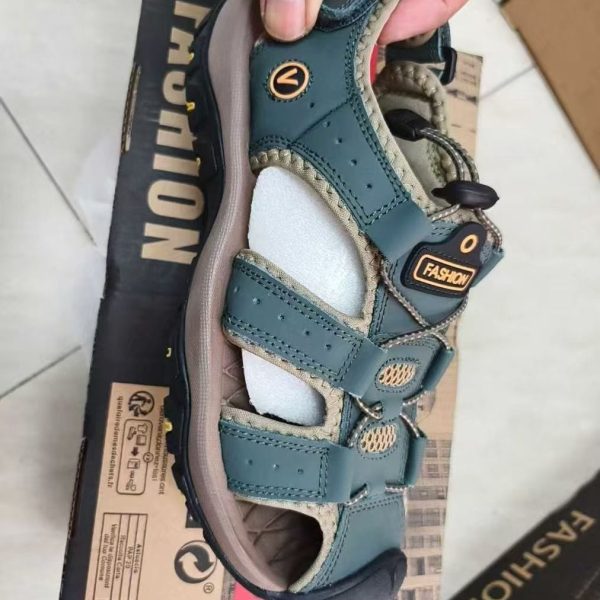 Men’s Breathable Leather Beach Sandals