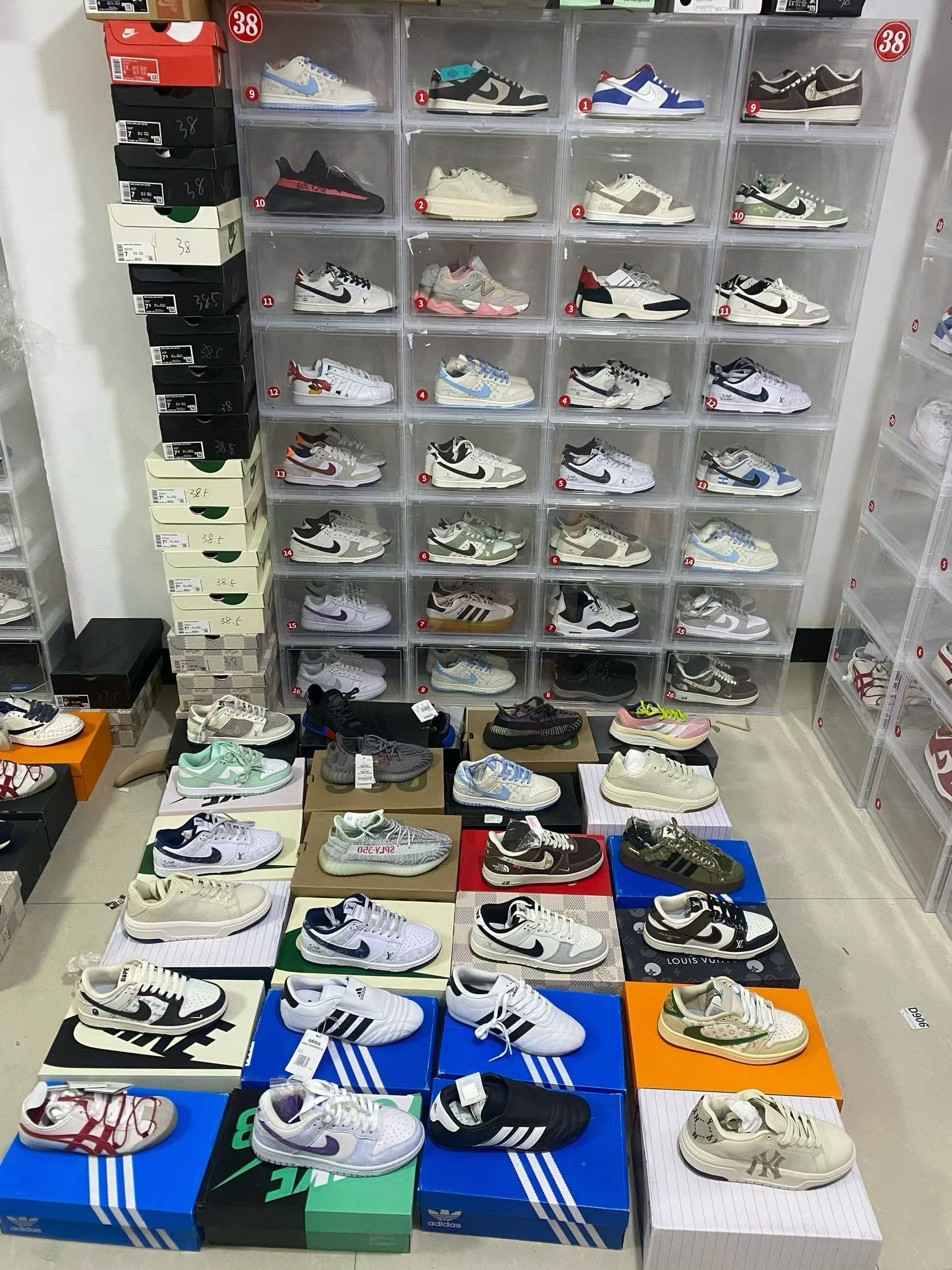 stock shoes warehouse inventory ready to ship