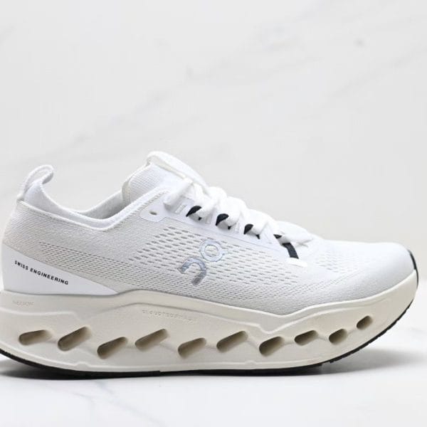 On Cloudsurfer Max breathable engineered knit upper detail