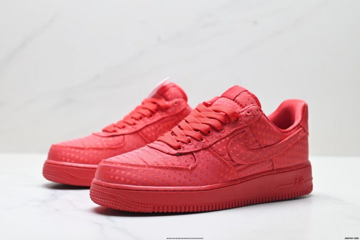 Nike Air Force 1 ’07 stitching and Swoosh close up