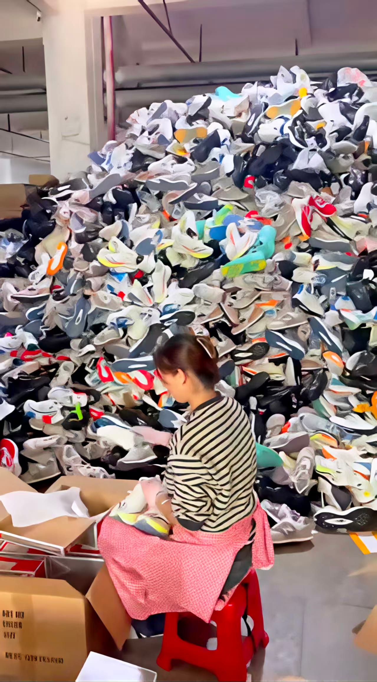 pre packing inspection for stock shoes from China size and defect check