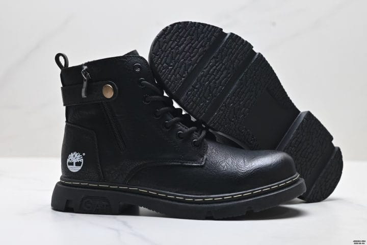 Timberland waterproof mid boots leather side view