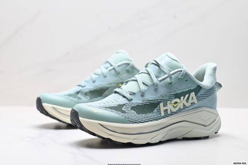 HOKA Challenger 8 lightweight upper lace detail